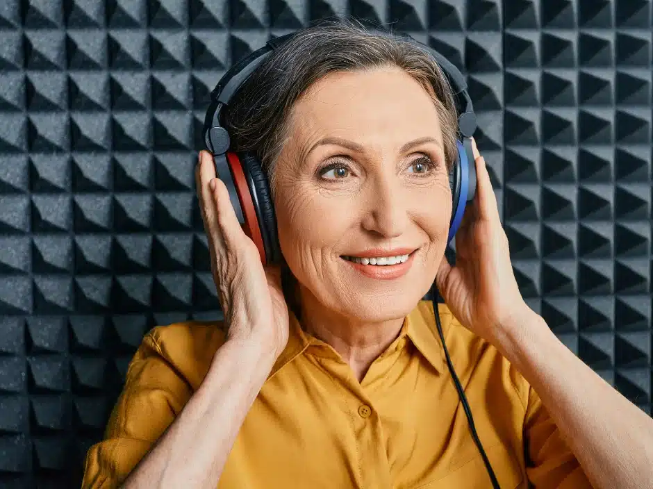 Lady getting Regular Hearing Test