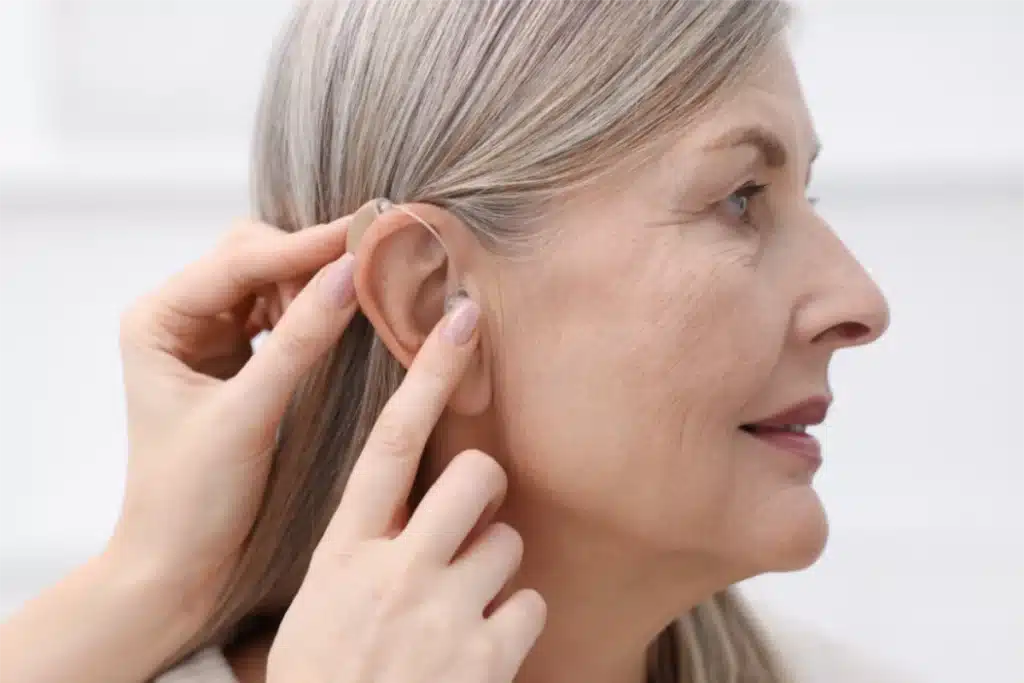 Hearing Aids being fitted Hearing Aids being fitted